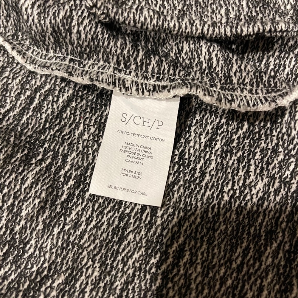 Cabi- Heather Gray French Terry Neo Marled Zip Front Moto Jacket- Small (5102) - Picture 9 of 14